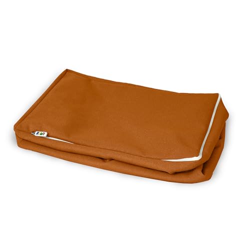 RIWI® mini Bag – Braun (RCC2448) | Aufbewahrungstasche für 24 Mini Bausteine | Spielhocker & Sitzmöbel | waschbar & robust | viele Farben & Stoffe von RIWI