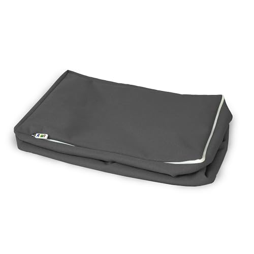 RIWI® mini Bag – Grau (RCC2444) | Aufbewahrungstasche für 24 Mini Bausteine | Spielhocker & Sitzmöbel | waschbar & robust | viele Farben & Stoffe von RIWI