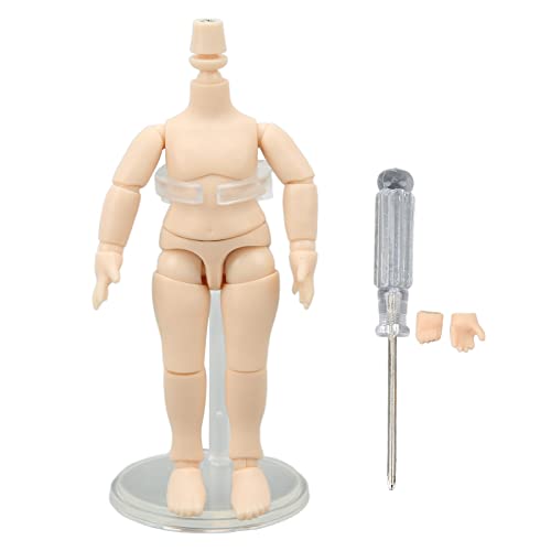 RIZGHWOY 1/12 Maßstab BJD Doll Body, 10,5 cm Action -Zahlen Sphärische Gelenkpuppen Bewegliche Flexible Gelenke mit Magnetischer Sohle (Milchig weiß) von RIZGHWOY