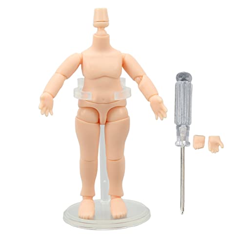 RIZGHWOY 1/12 Maßstab BJD Doll Body, 10,5 cm Action -Zahlen Sphärische Gelenkpuppen Bewegliche Flexible Gelenke mit Magnetischer Sohle (Normales Weiß) von RIZGHWOY