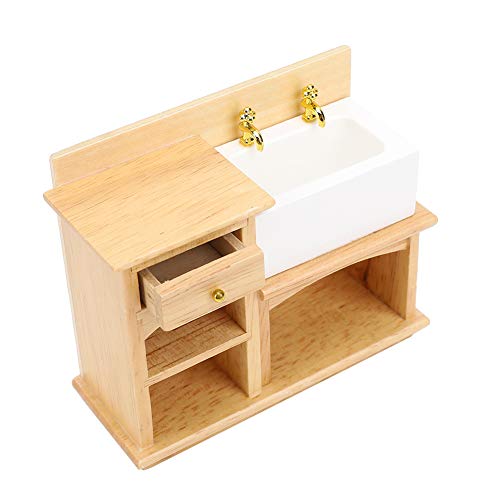 RIZGHWOY 1:12 Mini Puppenzubehör Möbel Miniaturmöbel Waschbecken für das Waschbecken der Dekoration (Waschtisch) von RIZGHWOY