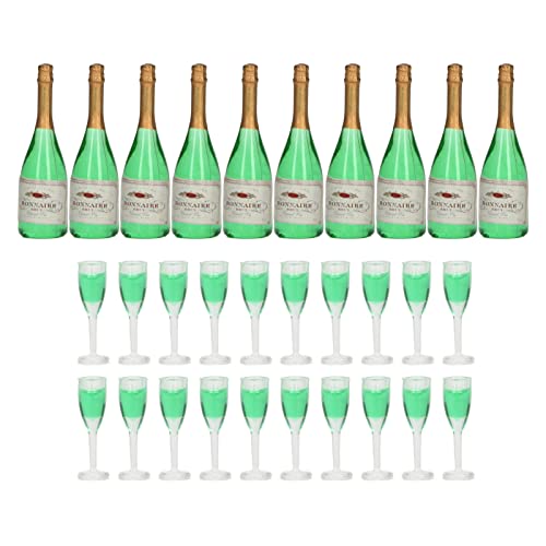 RIZGHWOY 10 Sets Miniatur -Weinflaschen und Brille PVC Dollhouse Decor Lifelike Simulationsmodell für Puppenhauszubehör mit Exquisiter Verarbeitung RIZGHWOY 10 Sets Miniatur -Weinflaschen und Brille PVC Dollhouse Decor Lifelike Simulationsmodell für Puppenhauszubehör mit Exquisiter Verarbeitung von RIZGHWOY
