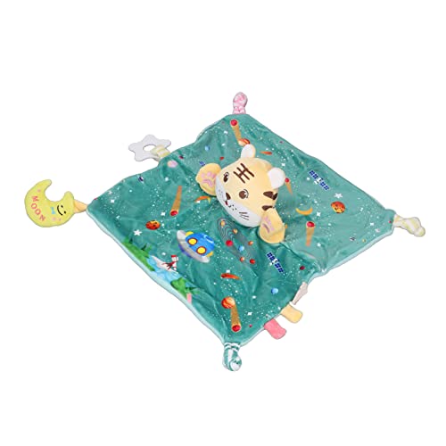 RIZGHWOY Ausgestopfte Tiersicherheitsdecke Cartoon Tiger Handpuppe für Babys Geburtstag, Polyurethan Stoff (Green) von RIZGHWOY