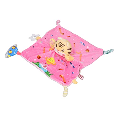 RIZGHWOY Ausgestopfte Tiersicherheitsdecke Cartoon Tiger Handpuppe für Babys Geburtstag, Polyurethan Stoff (PINK) von RIZGHWOY