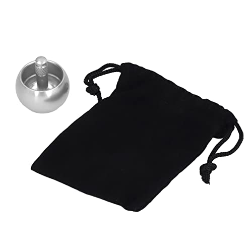 RIZGHWOY Automatische Flip -Pilzform -Form Edelstahl Gyroskop mit Gutem Rotationseffekt, 2pcs Top Spinner in Aufbewahrungstaschen, Spielzeug Alle Altersgruppen (Silver) von RIZGHWOY