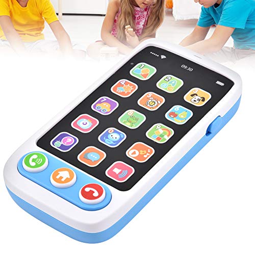 RIZGHWOY Baby Kids Music Handyspielzeug mit Lustigem Delphin -Design Spielen Musik Lernen Englisch für Bildung (Blue) von RIZGHWOY