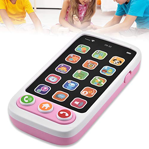 RIZGHWOY Baby Kids Music Handyspielzeug mit Lustigem Delphin -Design Spielen Musik Lernen Englisch für Bildung (PINK) von RIZGHWOY