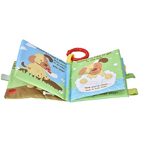 RIZGHWOY Baby Stoff Buch Soft Baby Bildungsspielzeug für Säuglinge, Löwe von Affenpuppen -Eulen, 6 Monate +, Polyestermaterial (Typ 1) von RIZGHWOY