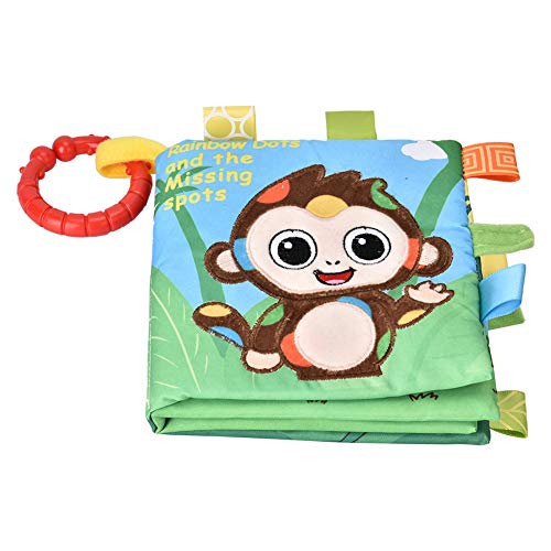 RIZGHWOY Baby Stoff Buch Soft Baby Bildungsspielzeug für Säuglinge, Löwe von Affenpuppen -Eulen, 6 Monate +, Polyestermaterial (Typ 3) von RIZGHWOY