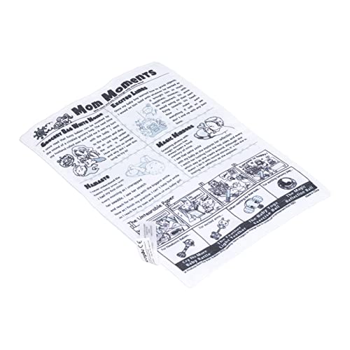 RIZGHWOY Baby Weichtuchbuch Waschbares Zeitungsspielzeug mit Raschelnem Klangpapier für die Frühe Bildungsinteraktion, Anwendbares Alter 1 Jahr Alt + (Schwarz-weiße Zeitungs-OPP-Beutelverpackung) von RIZGHWOY