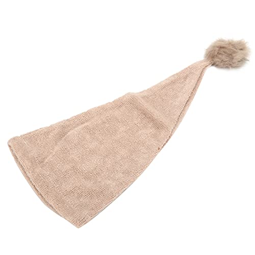 RIZGHWOY Babyfotografie-Requisitenhut mit Langem Schwanzdesign und Pompomdekoration, Geeignet für Unvergessliche Fotos, Tägliche Verschleiß für 0-1 Monate Babys (Kamel) von RIZGHWOY