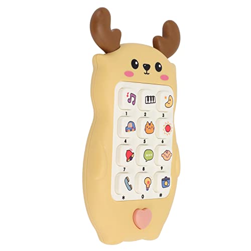 RIZGHWOY Beleuchtung Musik Musik Krawatte de Telefon Multifunktionsbaby Früh Bildung Einfach zu Transportieren Baby-Smartphone-Spielzeug für Säuglinge Plastikgröße (Yellow) von RIZGHWOY