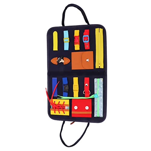 RIZGHWOY Beschäftigungsbrett für Kleinkinder, Bunte Filztaschen mit Reißverschluss, Geschicklichkeitstrainingsbrett für Jungen und Mädchen, Reisen RIZGHWOY Beschäftigungsbrett für Kleinkinder, Bunte Filztaschen mit Reißverschluss, Geschicklichkeitstrainingsbrett für Jungen und Mädchen, Reisen von RIZGHWOY