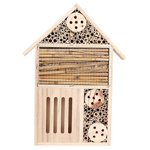 RIZGHWOY Bienenhäuser Outdoor Holzhotel für Garten und Hof, Gartendekor, Holzunterkunft für Enge Beobachtung, Hergestellt aus Candlenut Wood (Tippe A) von RIZGHWOY