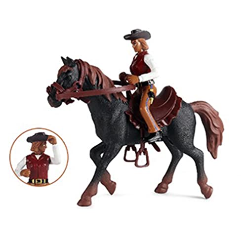 RIZGHWOY Cowboy Spielzeug Hohe Simulation Lebensechte Details Bewegliche Verbindungen für Kindertischplastik Kunststoff Leuchtende Farben (#2) von RIZGHWOY