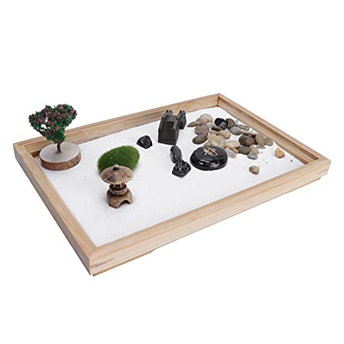 RIZGHWOY Desktop Mini Sand Garden Kit Zen Japanische Tabletop Meditation Dekoration für Home Office Entspannung und Kreativität für Angehörige RIZGHWOY Desktop Mini Sand Garden Kit Zen Japanische Tabletop Meditation Dekoration für Home Office Entspannung und Kreativität für Angehörige von RIZGHWOY