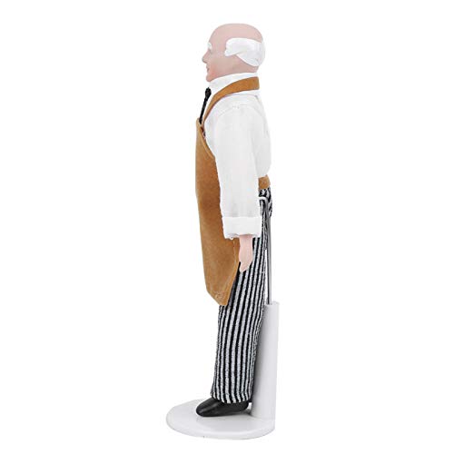 RIZGHWOY Dollhouse Miniature Porzellan Puppenmodell Chef Ornament, Fähigkeitsglieder, Ständer, Materialien [1:12 Skala] (#1) von RIZGHWOY