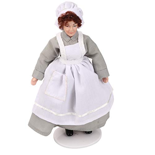RIZGHWOY Dollhouse Miniature Porzellan Puppenmodell Chef Ornament, Fähigkeitsglieder, Ständer, Materialien [1:12 Skala] (#2) von RIZGHWOY