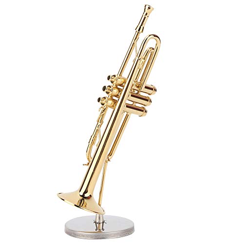 RIZGHWOY Exquisites Goldenes Trompetenschmuck Modell- Dekorationskuro für Musikbegeisterte oder Musikraumausstellung von RIZGHWOY