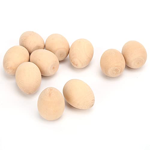 RIZGHWOY Faux -Eier Glatte Oberfläche Aussehen für Vorgetäuschtes Spielset von 10 Braunen Eiern für Fotografie -Requisiten Material: Verbundholzgröße: 1,0 X 1,5 Zoll & .4 X 0,8 Zoll für (M) von RIZGHWOY