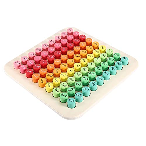RIZGHWOY Holzmathematik -Multiplikationstischspielzeug für , Hilft Regeln, Frühes Lernen Spielzeug für 3 Jahre und älter, Langlebig Holzmaterial von RIZGHWOY