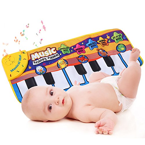 RIZGHWOY Interaktive Baby Musical Keyboard Crawling Decke mit Farbenfrohen Design, Tierklängen und Melodiemodi, Tolles für über 3 Jahren, Faltbare Weiche Stoffmatte RIZGHWOY Interaktive Baby Musical Keyboard Crawling Decke mit Farbenfrohen Design, Tierklängen und Melodiemodi, Tolles für über 3 Jahren, Faltbare Weiche Stoffmatte von RIZGHWOY