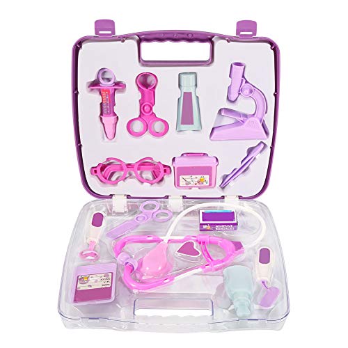 RIZGHWOY Kinderarzt Schwester Spielzeugkit Medizinischer Box Abs Pinkpurple von RIZGHWOY