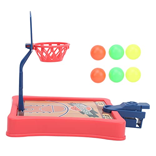 RIZGHWOY Mini -Tabletop -Basketballspielzeugübung Spiel für, Süßes Desktop Basketballspielzeug für Elterninteraktion, Umweltfreundliches Plastikmaterial für 3+ Jahre Alte (Rot) von RIZGHWOY
