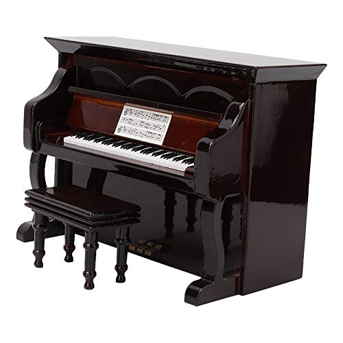 RIZGHWOY Miniatur Klavier Exquisites Modell mit Aufbewahrungsbox für Wohnkultur -Ornamente, Ideale Musikalische Freunde und Familie, Handwerk für Schreibtisch und Tischdekoration von RIZGHWOY
