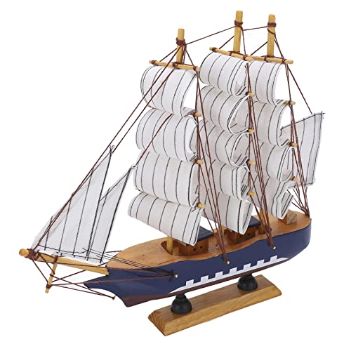 RIZGHWOY Modellschiff Hoher Dichte Pinewood Langlebiger Vintage -Stil Ideale Dekoration 28,5 X 28 cm für Wohnzimmer oder Büro von RIZGHWOY