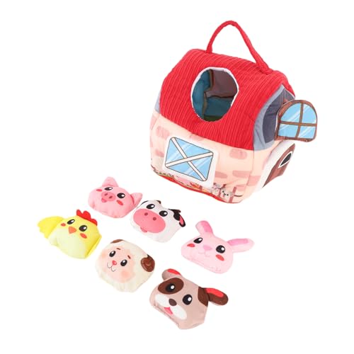 RIZGHWOY Plüsch Farm Animal Spielzeug, Weiche Gefüllte Tiere Montessori Spielzeug Interaktive Farm Spielzeug Set Tragbares Babybauernspielzeug mit Kuhschafen Schwein für Kleinkinder RIZGHWOY Plüsch Farm Animal Spielzeug, Weiche Gefüllte Tiere Montessori Spielzeug Interaktive Farm Spielzeug Set Tragbares Babybauernspielzeug mit Kuhschafen Schwein für Kleinkinder von RIZGHWOY