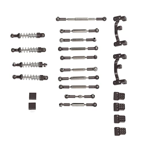 RIZGHWOY RC -Auto -Upgrade Ersatzteile Kit für C14K Aluminiumlegierung Stoßdämpfer -Absorber -Spurstange Set mit Neuartiger Design Easy Installation für WPL C24 C14 C14K C24K RC Car (Ti-Farbe) von RIZGHWOY