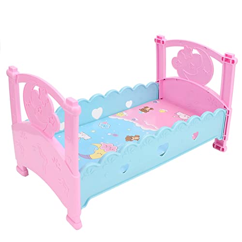RIZGHWOY Robuste Puppenmöbel Krippen, Mini Schönes Simulationsbett für Spielen Hausspielzeug, Farbenfrohe Puppenhausdekoration, Ausgezeichnete Handwerkskunst von RIZGHWOY