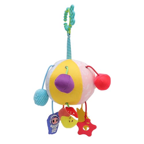 RIZGHWOY Säuglingsentwicklung Greifen Ball Geometrisches Muster Cartoon Hanging Toy, Rassel -Ballspielzeug für Baby, Frühes Sensorisches Speicherisches Spielzeug von RIZGHWOY