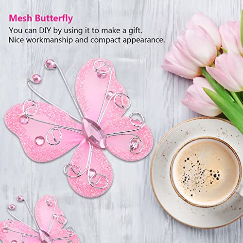 RIZGHWOY Sheer Mesh Wire Glitter Hochzeitsfeier Kleidungsdekoration DIY -Vorräte für Kleidung, Hochzeit oder Andere Festivals (PINK) von RIZGHWOY