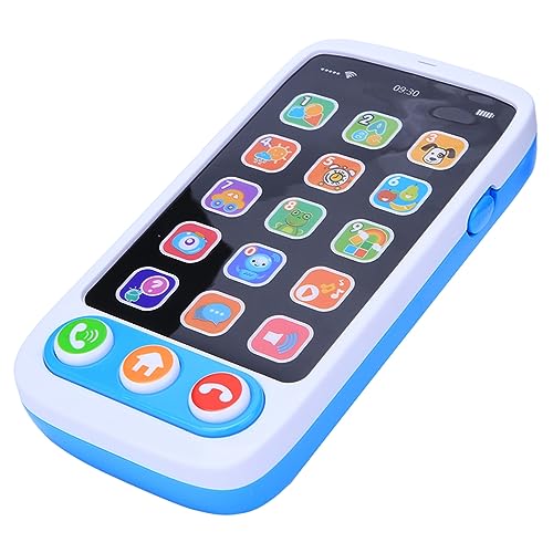 RIZGHWOY Smart Plastic Music Phone Toy Light für Bildungsgeschichte Erzählen Musik Telefon für Im Alter von 6 Bis 36 Monaten (686-9 Englisches Tablet Music Handy Blue Blau) von RIZGHWOY