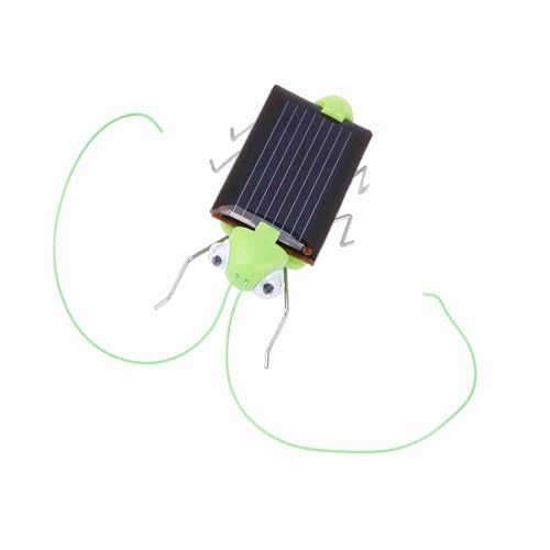 RIZGHWOY Solar Angetriebene Kakerlakenspielzeug, Falsche Kakerlaken, die Solarspielzeug mit Automatischer Schüttelbewegung für Erwachsene Lehrten (Heuschrecke) von RIZGHWOY