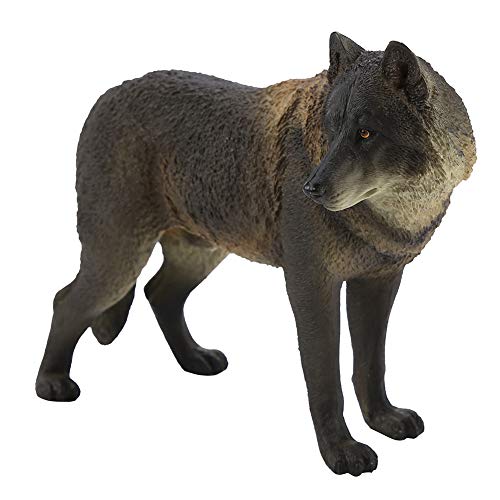 RIZGHWOY Tier Figur Wildlife Collection Model Ornament für Sicheres Haltbares Material (M-771 Big Black Male Wolf) von RIZGHWOY