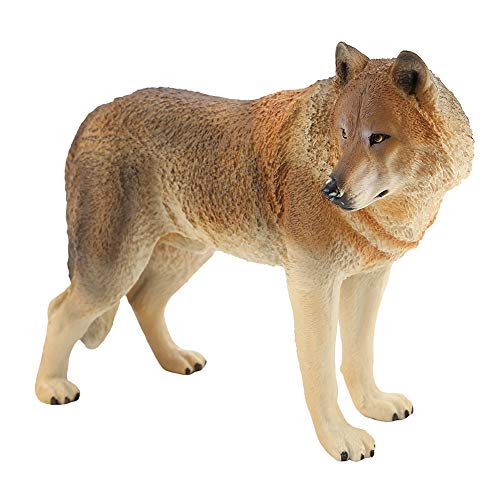 RIZGHWOY Tier Figur Wildlife Collection Model Ornament für Sicheres Haltbares Material (M-771 Big Brown Male Wolf) von RIZGHWOY
