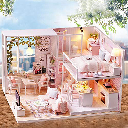 RIZGHWOY Wald Mini Dollhouse Möbel Puppenhaus Kit DIY Erwachsene Romantische Dekoration von RIZGHWOY