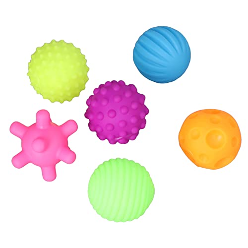 RIZGHWOY Weich Elastischer Strukturierter Ball Set Säugling Lustiges Quetschen Sensorisches Spielzeug für Eltern -Kind -Interaktion, Mäßige Härte, für Heimstoffmaterial, Plastikmaterial (Color) von RIZGHWOY