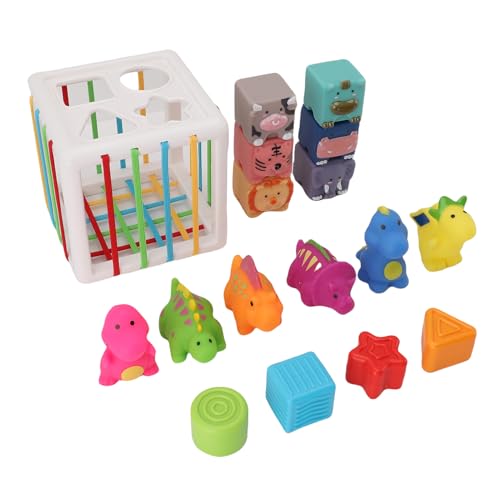 RIZGHWOY Weiche Plastik -Stacktoy, Bausteine ​​Bildungsspielzeug Kleinkind Dinosaurier -Figuren Spielzeug für Kleinkinder Frühe Lernhand -Hand -Auge Koordination von RIZGHWOY