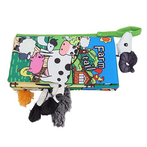 RIZGHWOY Weiches Babytuchbuch Tier Thema Tränenproof Tragbare Babybücher für Babys Kleinkinder, Sensorische Verbesserung, Frühe Bildung (Bauernhoftier) von RIZGHWOY