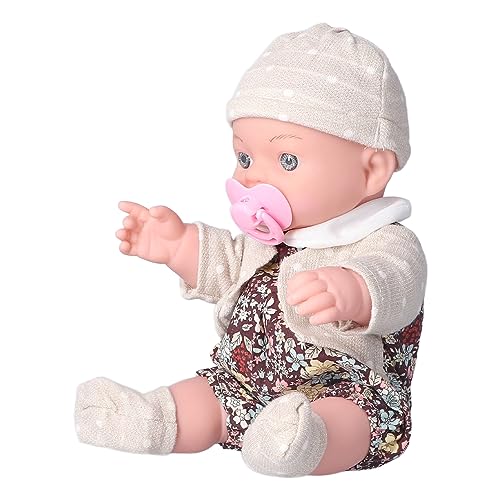 RIZGHWOY Wiedergeborene Babypuppen Lebensee 12in Weiche Körperpuppenmädchen mit Floralem Pyjama Abnehmbar Waschable für Geburtstag Weihnachten (Q12G-001C-026 geblümt) von RIZGHWOY