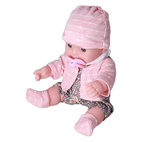 RIZGHWOY Wiedergeborene Babypuppen Lebensee 12in Weiche Körperpuppenmädchen mit Floralem Pyjama Abnehmbar Waschable für Geburtstag Weihnachten (Q12G-002C-026 grau geblümt) von RIZGHWOY