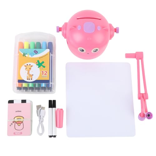 RIZGHWOY Zeichnen von Roboter Interaktives Bildungsroboter für mit 100 Word -Karten -Sprachinteraktion Alter über 3 Jahre Alt (PINK) von RIZGHWOY