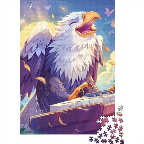 Adler Puzzle 1000-teilige Schwer Puzzle Spielzeug Lernspiel Impossible Herausforderung Spielzeug Für Erwachsene Kinder 1000pcs (75x50cm) von RJAVAGFZL