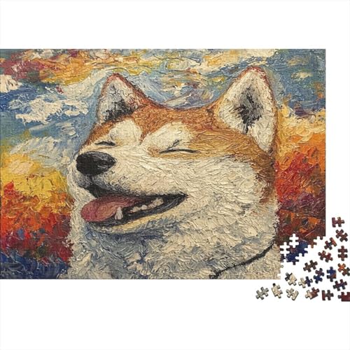 Akita Hund Puzzle 1000 Teile Erwachsener Kniffel Spaß Für Die Ganze Familie - Abwechslungsreiche 1000 Puzzleteilige Motive Puzzle Erwachsene, Puzzel 1000pcs (75x50cm) von RJAVAGFZL