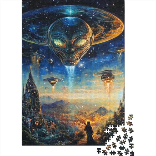 Alien Puzzle 1000 Teile Schwer Puzzle Spielzeug Pädagogisches Spiel Impossible Herausforderung Spielzeug Für Erwachsene Und Kinder Ab 14 Jahren 1000pcs (75x50cm) von RJAVAGFZL