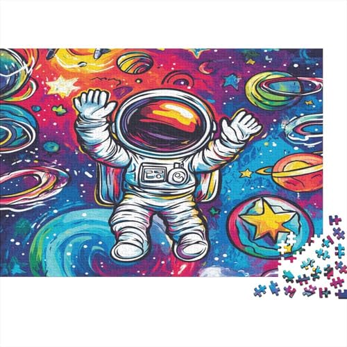 Astronaut 1000 Teile,Impossible Puzzle,Geschicklichkeitsspiel Für Die Ganze Familie, Erwachsenen Puzzlespiel Puzzel 1000pcs (75x50cm) von RJAVAGFZL